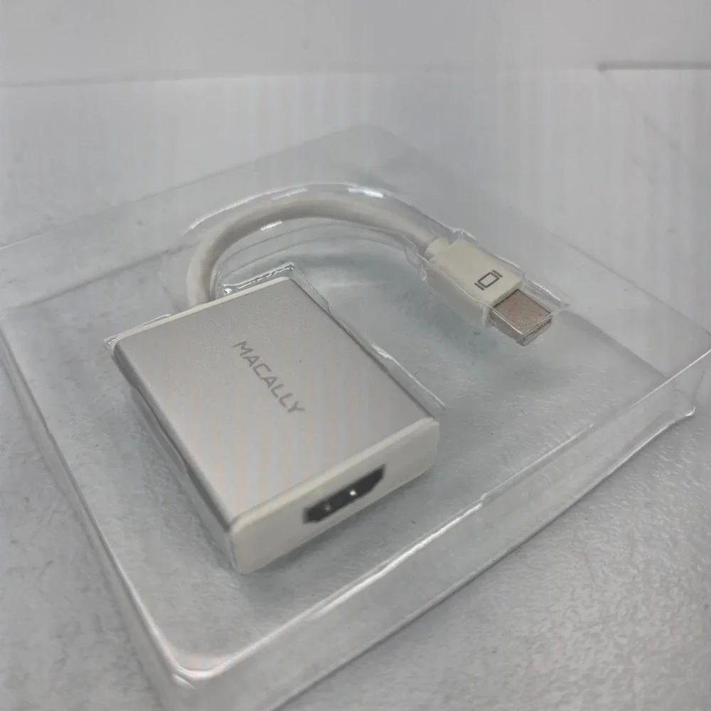 Macally MDHDMI4K Mini DisplayPort HDMI 4K Adapter Silver Aluminum‎ Thunderbolt 2